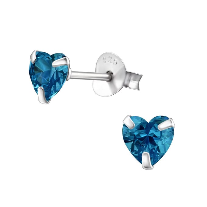Montebello Oorbellen Libi Blue Topaz - 925 Zilver E-Coating - Hart - Ø5mm