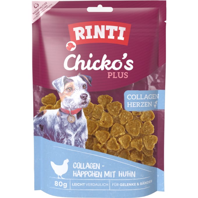 80 g RINTI Chicko's Plus Collageenharten Hondensnacks