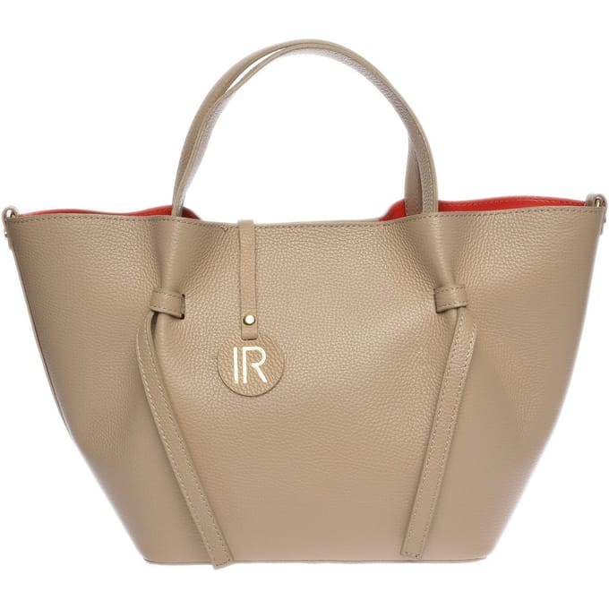 Isabella Rhea Beige Rundleer Tas