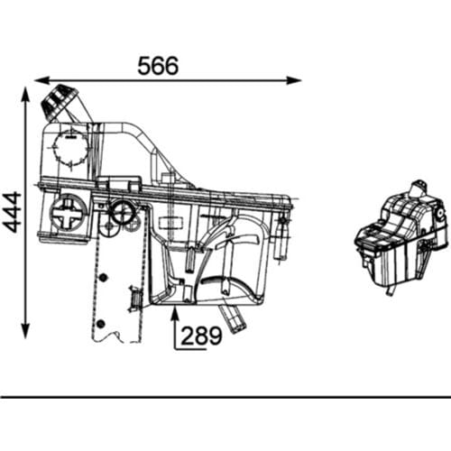 Expansievat, koelvloeistof MAHLE CRT 34 000S
