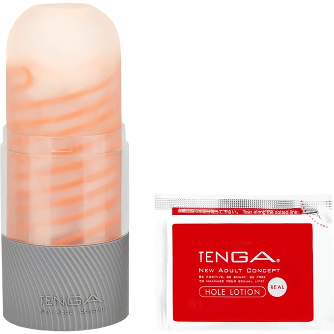 Tenga - Spinner 02 Hexa Masturbator - Transparant/Oranje