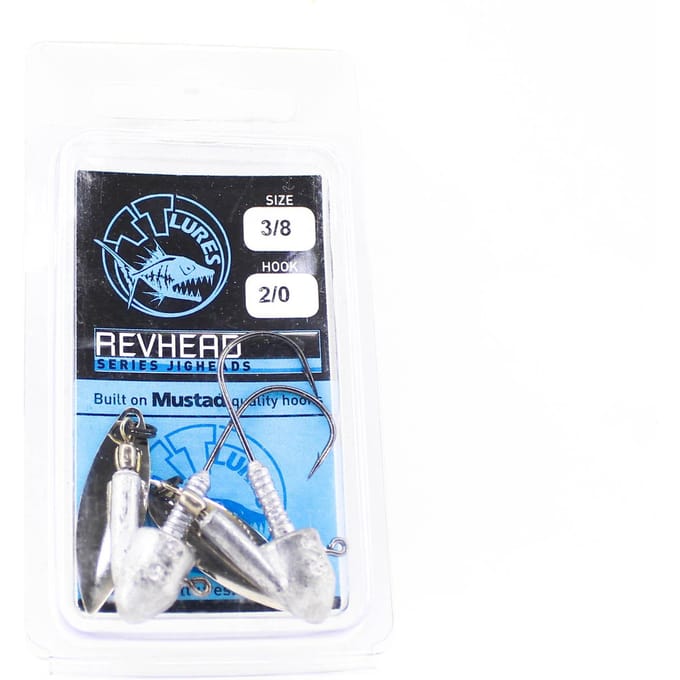 Tackle Tactics TT Rev Head Jig Head Nikkel Wilg 3/8 oz 2/0 (4012)