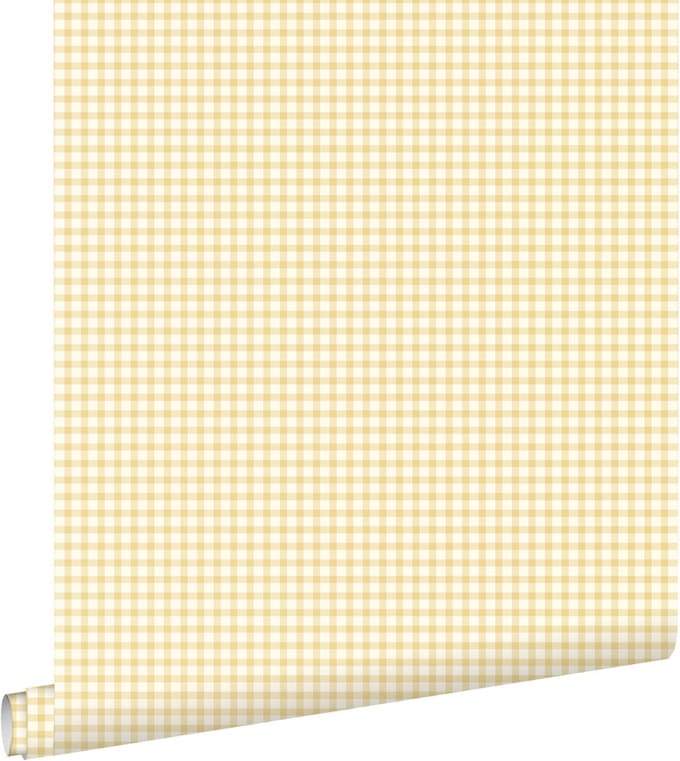 ESTAhome behang ruitjes pastel geel - 0.53 x 10.05 m - 131645
