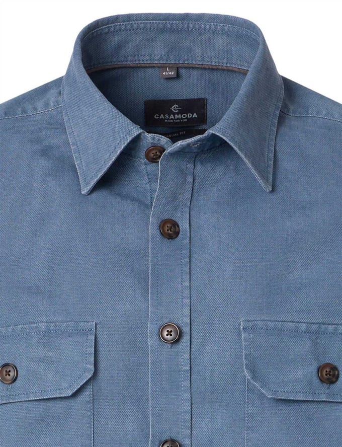 CASA MODA comfort fit overshirt - blauw