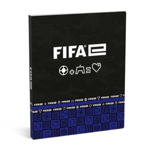 Fifa e ringband 2-rings, formaat a4, mini polyprop, kleur blauw en zwart