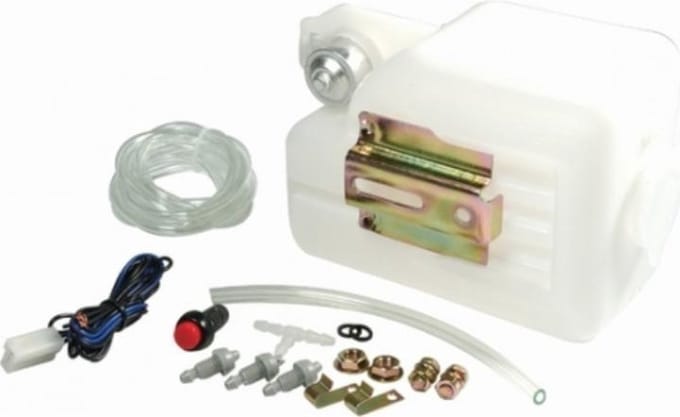 Universele ruitensproeiset 12 volt met pomp & slang & electra