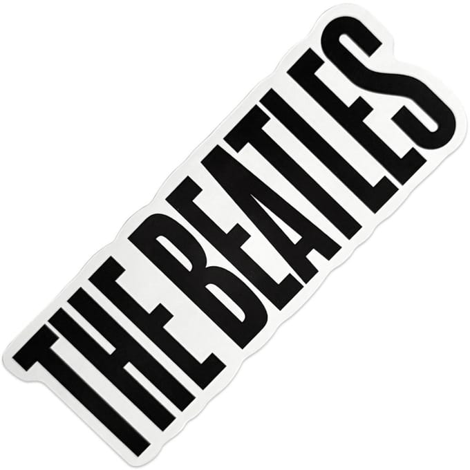 The Beatles - PPM Logo Sticker - Zwart/Wit