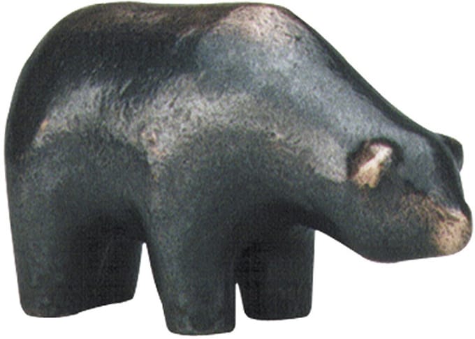 Bronzen dieren beeld brons - ECHT BRONS- 4x9x5 cm - bronzen dieren sculptuur