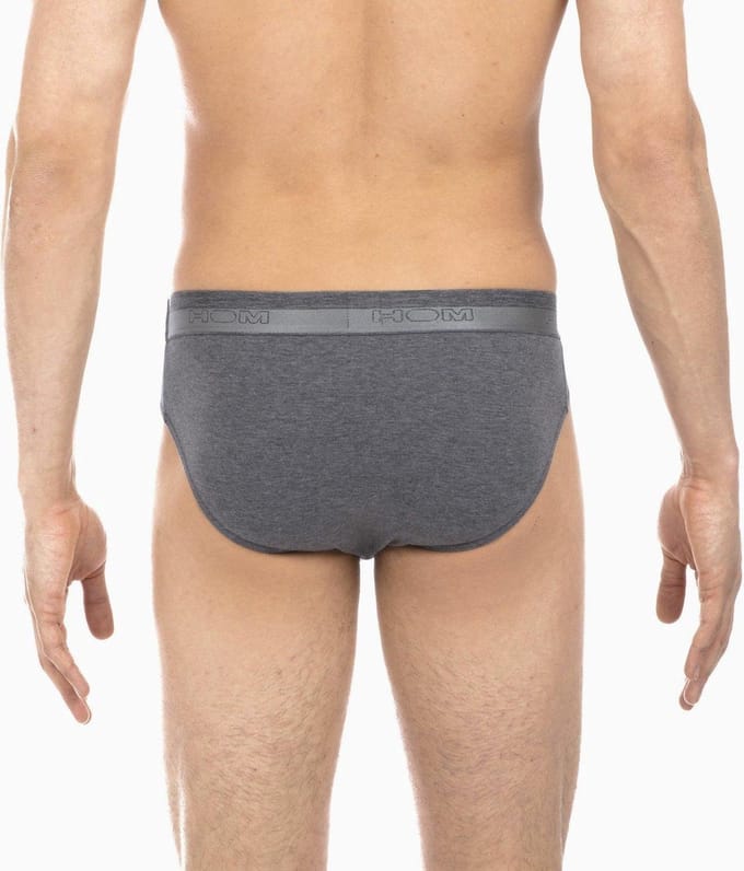 HOM HO1 mini briefs slip (1-pack) - herenslip met horizontale gulp - grijs
