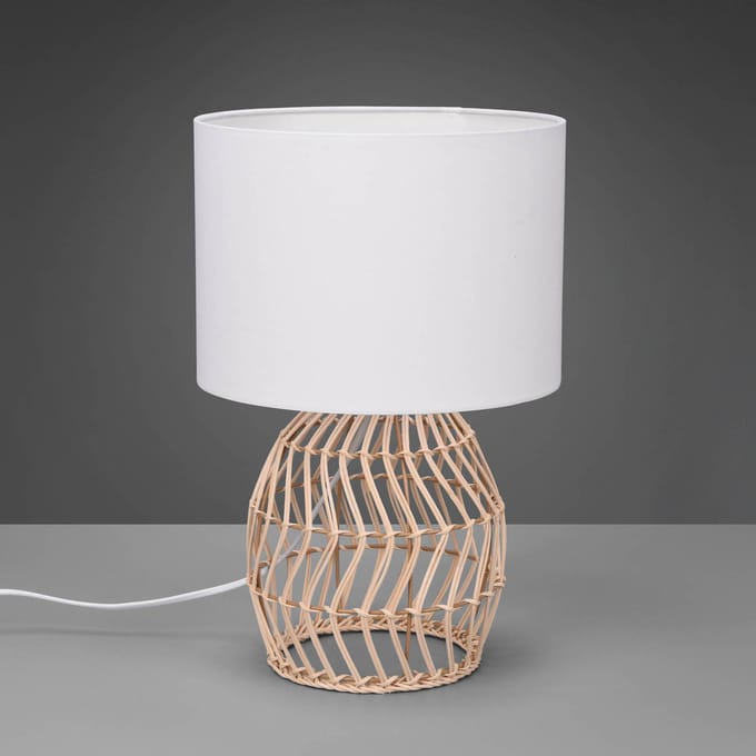 Reality - LED Tafellamp - Tafelverlichting - E27 Fitting - Rond - Bruin - Hout