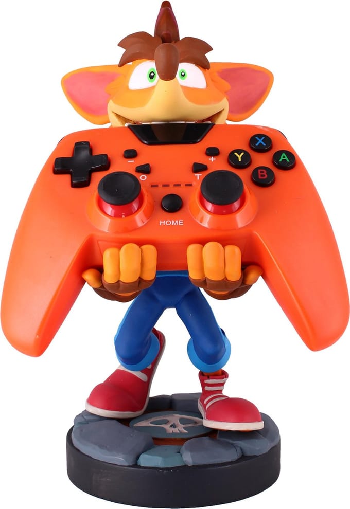 Crash Bandicoot - figurine standaard voor telefoon | controller | oplaadcase (Cable Guys Original)