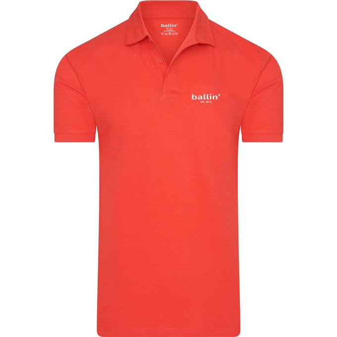 Ballin Est. 2013 - Heren Polo SS Basic Polo - Rood - Maat L