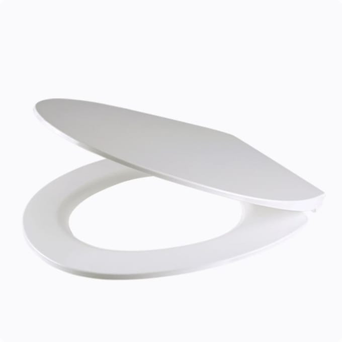 FugaFlow Efficiente Acces Closetzitting - quickrelease - softclose - Duroplast - 42.5x37.5x4.3cm - wit glanzend