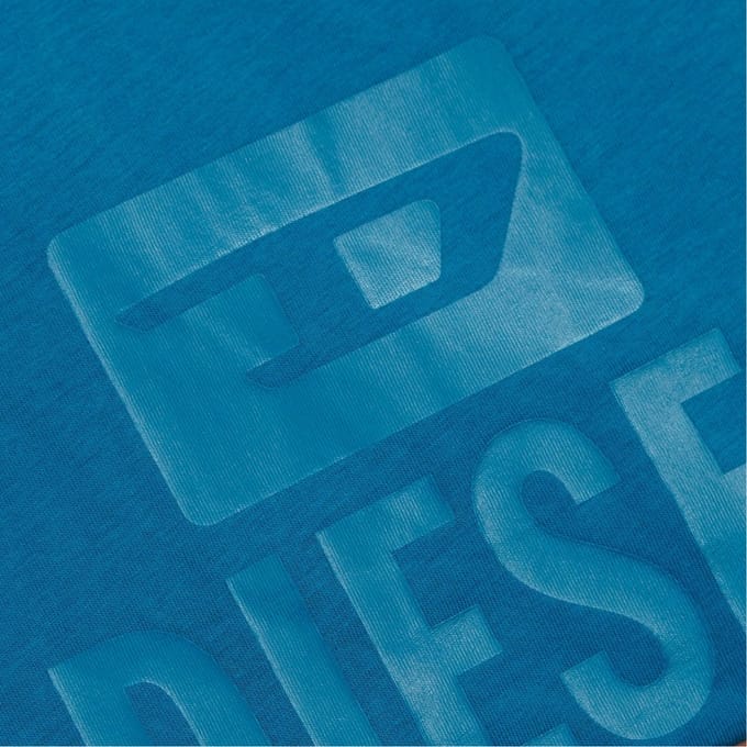 Diesel Monotone Logo Blauw Saffier T-shirt