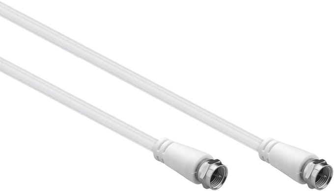 F (m) - F (m) coaxkabel | >85 dB | CCS | recht | wit | 5 meter
