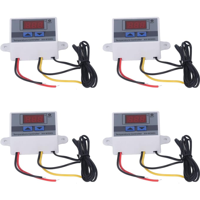 4 stuks Temperatuurregelaar Digitale Display Temperatuurregelaar ?50 celsius  tot 110 celsius  110?220V 1500W white