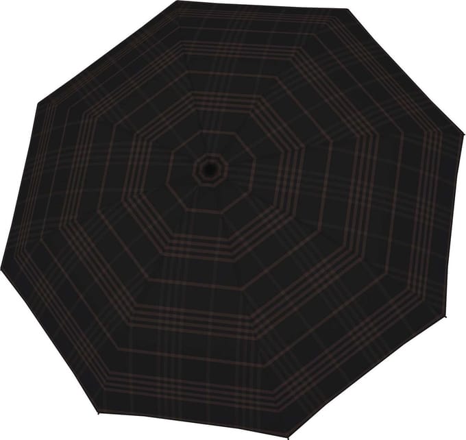 doppler paraplu Carbonsteel Duomatic Karo Black / Grey zwart
