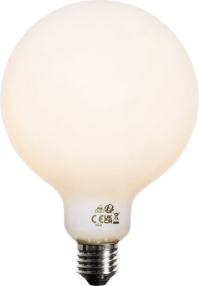 LUEDD E27 dimbare LED lamp opaal G125 5W 450 lm 3000K