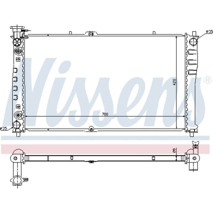 Radiator, motorkoeling NISSENS 66640