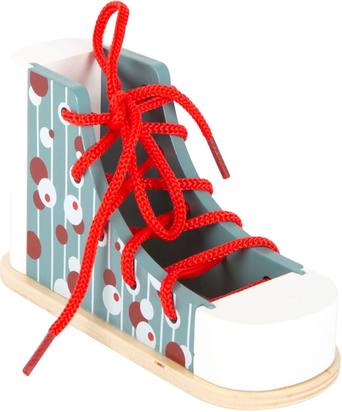 Small Foot - Wooden Lacing Shoe with Lace