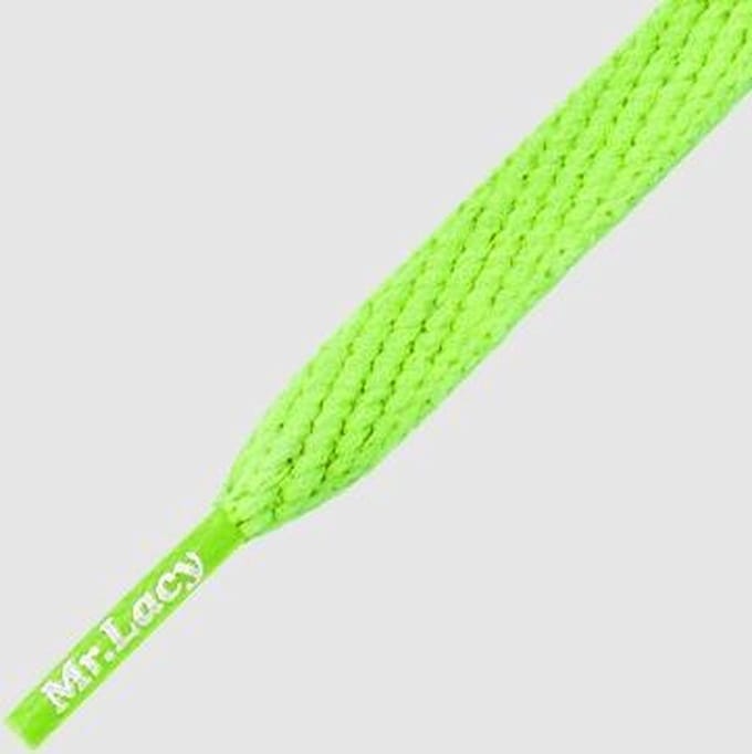 8 mm x 90 cm Plat Neon groen - Mr.Lacy Smallies sneakerveters