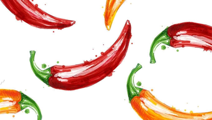 TMK ArtDeko - Snijplank - Paprika - 52x30cm - Sgraapglas