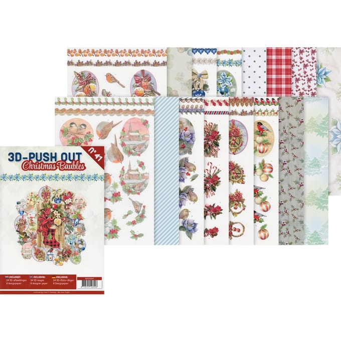 3D Push Out Book 41 - Christmas Baubles