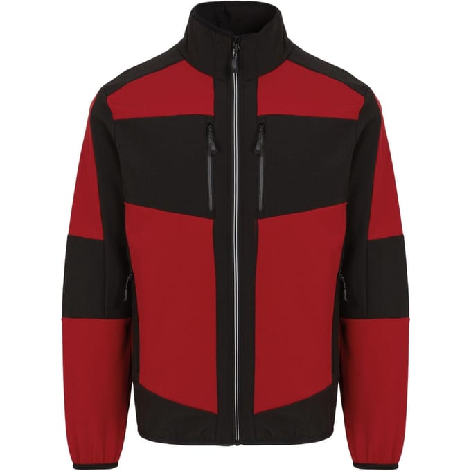 Regatta E-Volve 2-laags Soft Shell-jack voor volwassenen (Klassiek rood/zwart)
