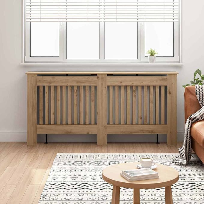 vidaXL Radiatorafdekking Artisanaal eiken 172 x 19 x 81,5 cm