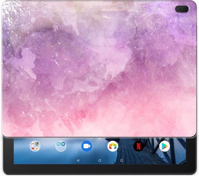 Tablethoes Lenovo Tab E10 Pink Purple Paint