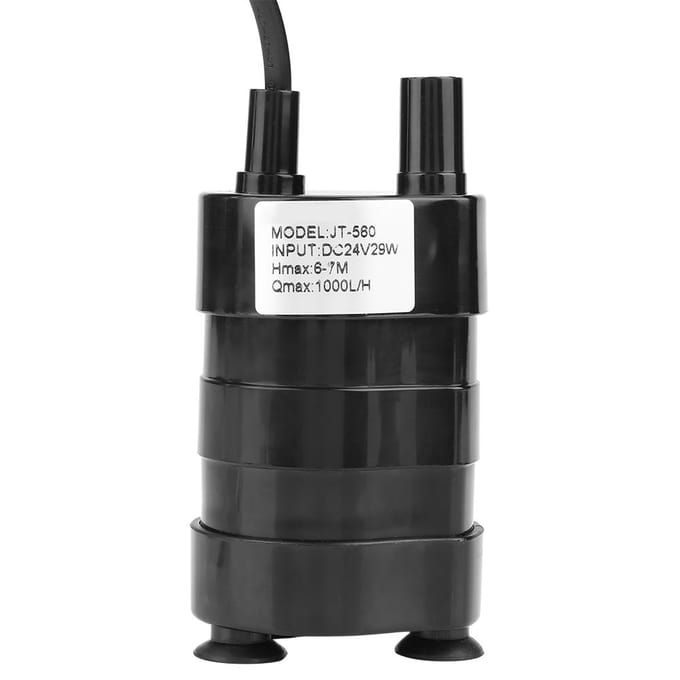 Mini Pompe à Eau Submersible CC Sans Balais à Haute Pression 24V 20 degrés Celsius 90 degrés Celsius