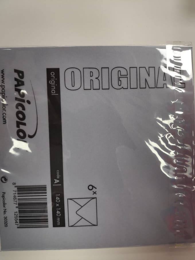 Papicolor Original Envelop Violet 6 stuks 140 x 140 mm