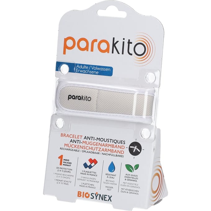 ParaKito Anti-Muggenarmband Volwassenen Wit 1 Armband