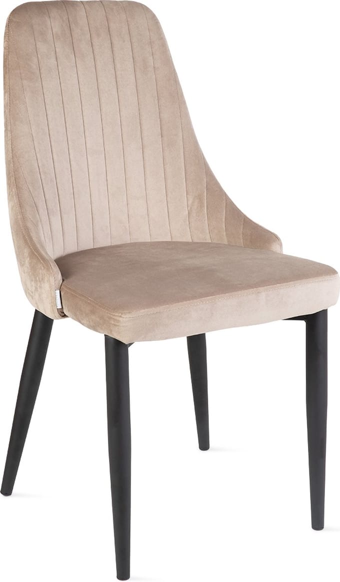 HOMLA - Stoel - Velours - Beige - 45x45x90 cm