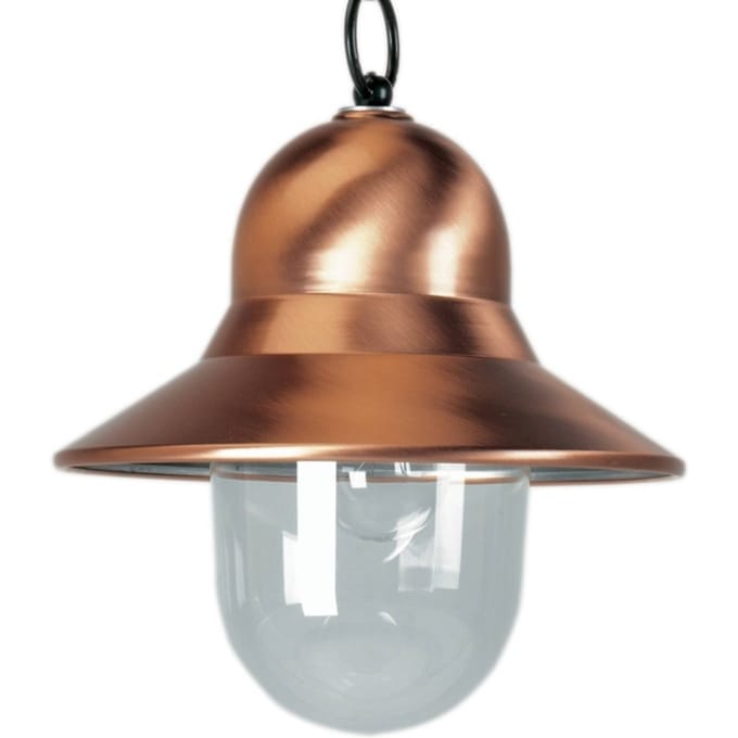 K.S. Verlichting Buiten hanglamp Toscane, koperkleurig, zwarte ophanging