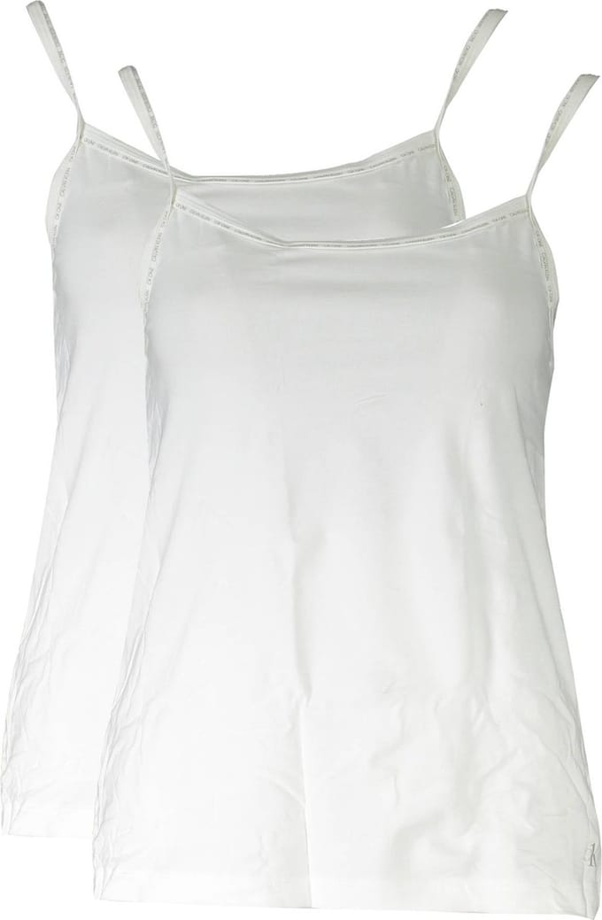 Calvin Klein dames ONE Cotton spaghetti tops (2-pack) - wit