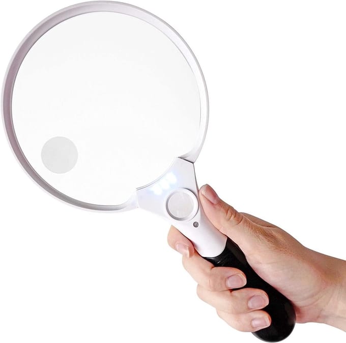 Vergrootglas met Verlichting - Loelamp - Dimbare Tafelvergrootglas - Leeshulp