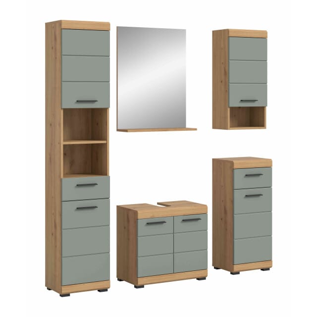 Scout badkamercombinatie salie MDF TZ Artisan eiken NB - 34x164x191cm