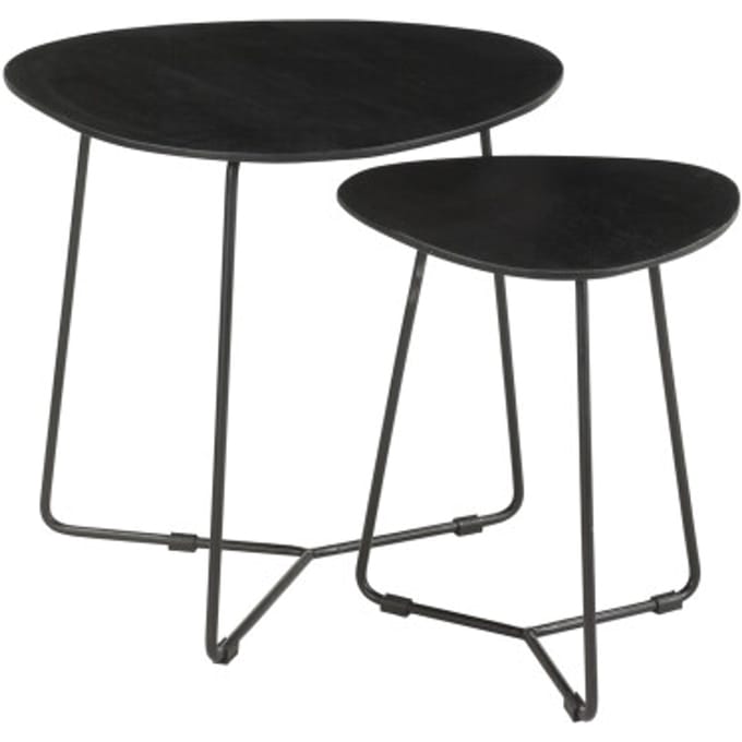 Brix - Salontafel Brix Ivy Zwart - 70x70x43 - Mangohout