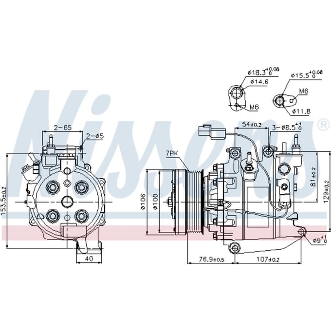 Compressor airconditioning NISSENS 89246