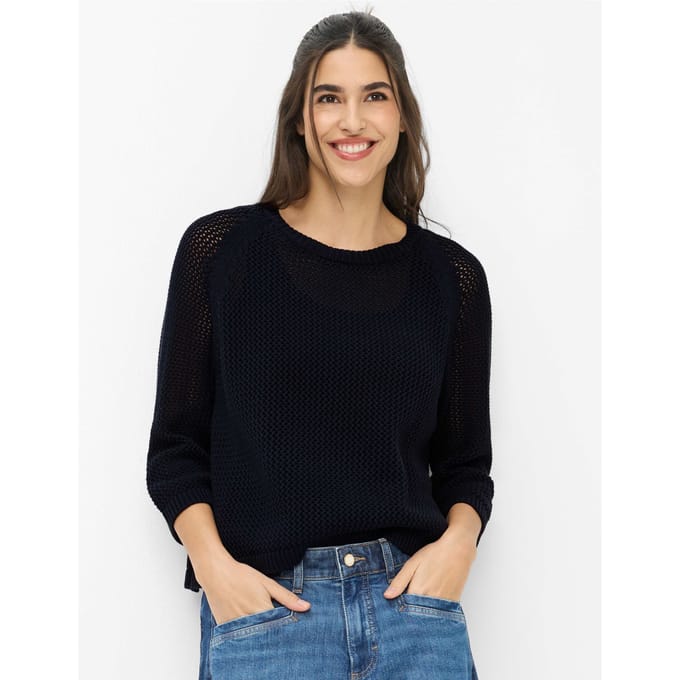 Brax Dames Trui  Style NALA navy, donkerblauw, maat 38