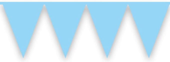 Vlaggenlijn babyblauw (10m)
