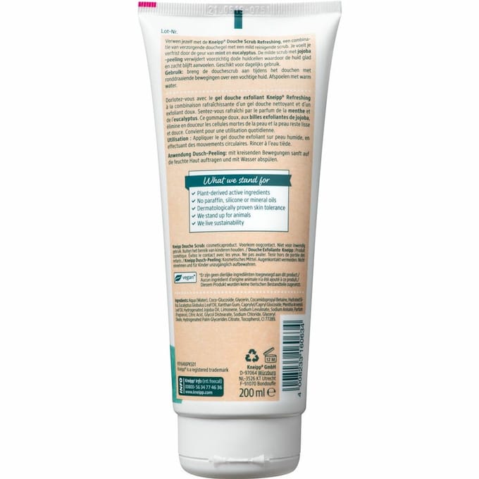 Kneipp Douche Scrub Refreshing Mint en Eucalyptus - 3 x 200 ml - Voordeelverpakking