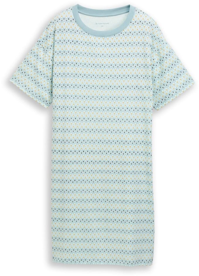 Tom Tailor - Nachthemd met motief - Maat 40 - blue-medium-allover