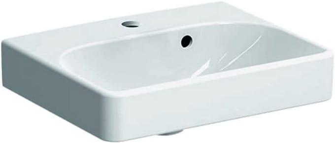 Wastafel Fonteintje - Handdouche Wastafel - Badkamer Inrichting - Asymmetrische Overloop - 45cm Breed - Wit