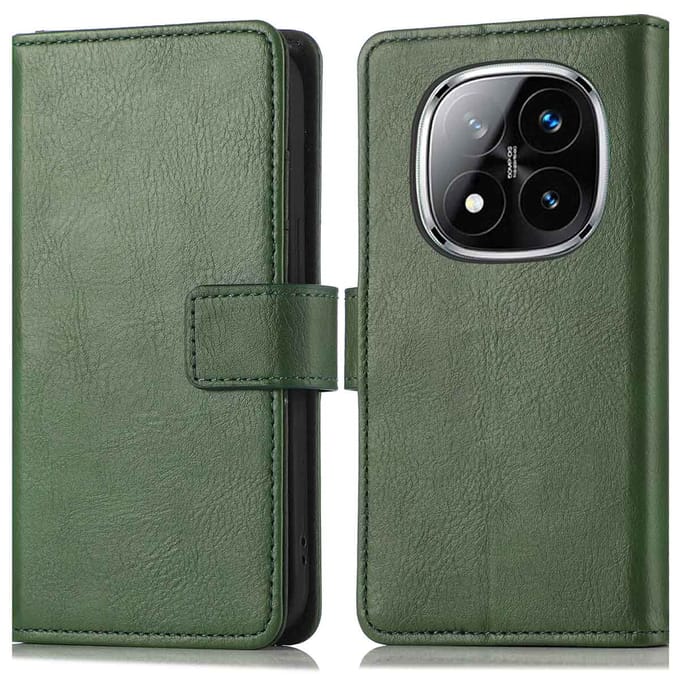 imoshion Hoesje - Geschikt voor Xiaomi Redmi Note 14 Pro 5G - Luxe Bookcase - Groen