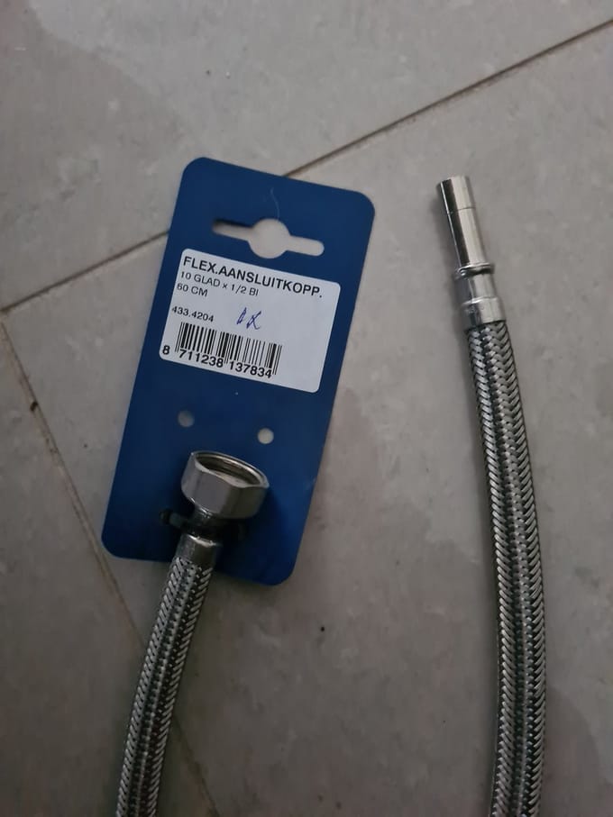 Plieger flex aansluitkoppeling 10 Glad x 1/2BI 60cm