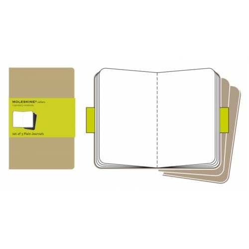Moleskine Cahier Journals - Extra Large - Blanco - Bruin - set van 3