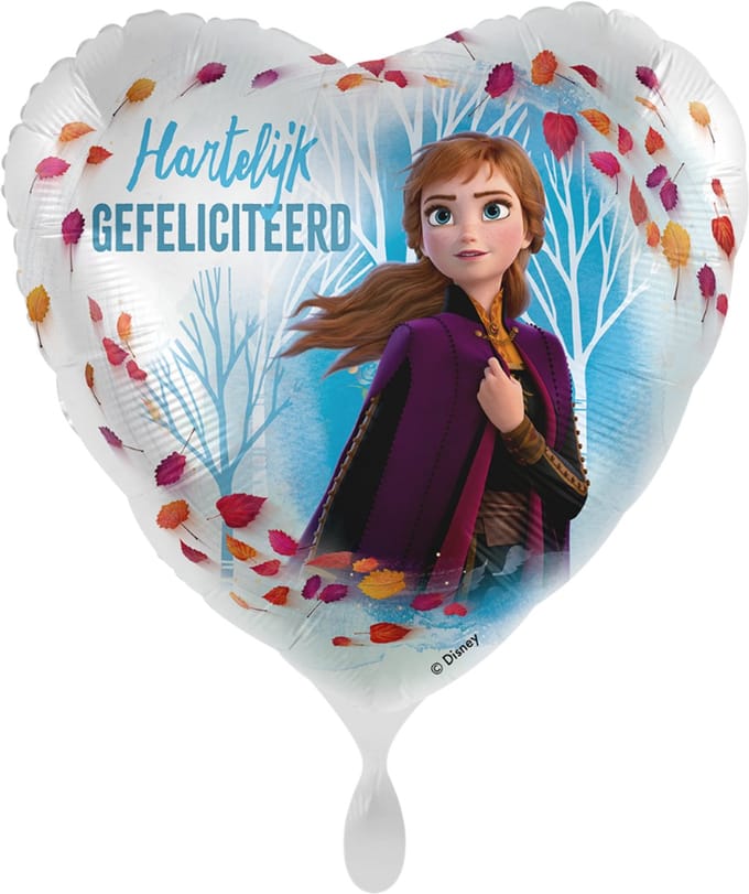 Anna Frozen ballon Hartelijk gefeliciteerd