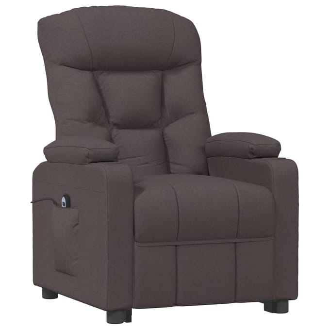vidaXL - Fauteuil - verstelbaar - elektrisch - stof - donkerbruin